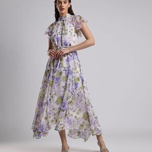 Ever New Purple Floral High Low Dress